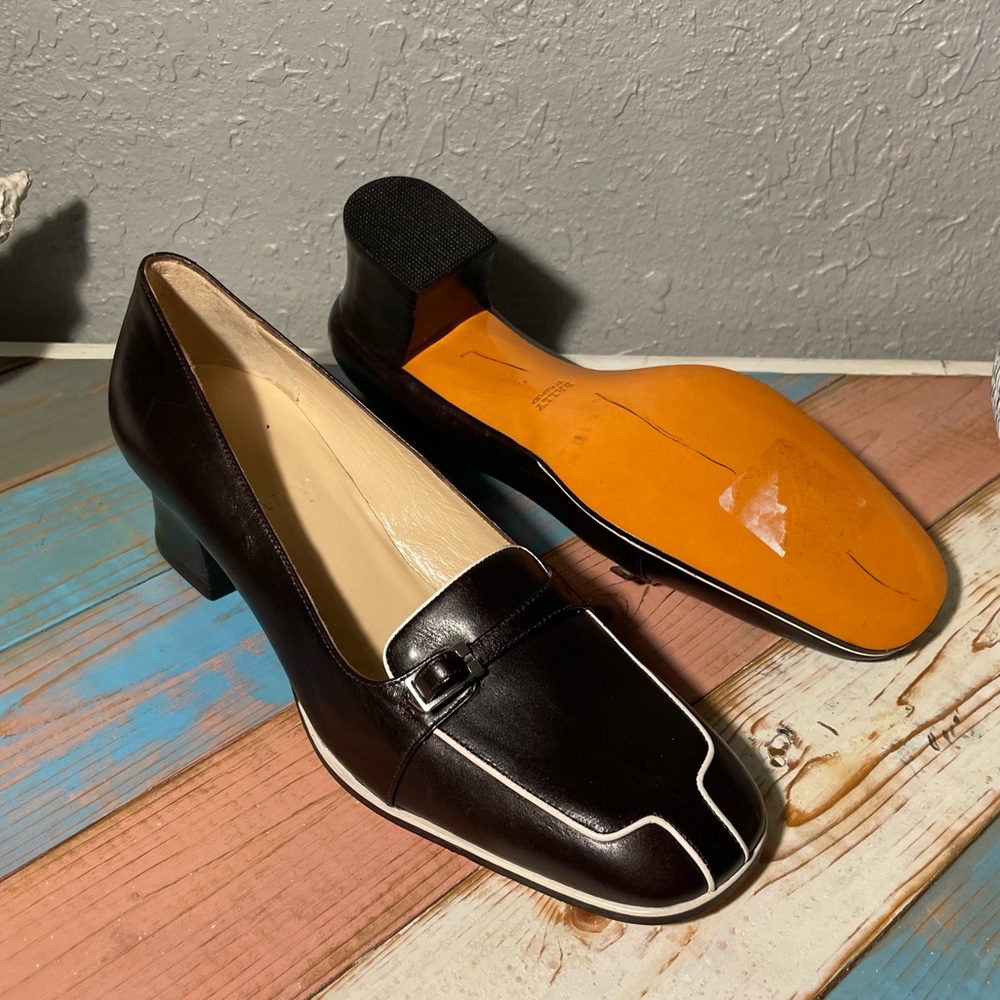 Bally Brown made in Italy heels women’s shoes 6 FLETÁN-U